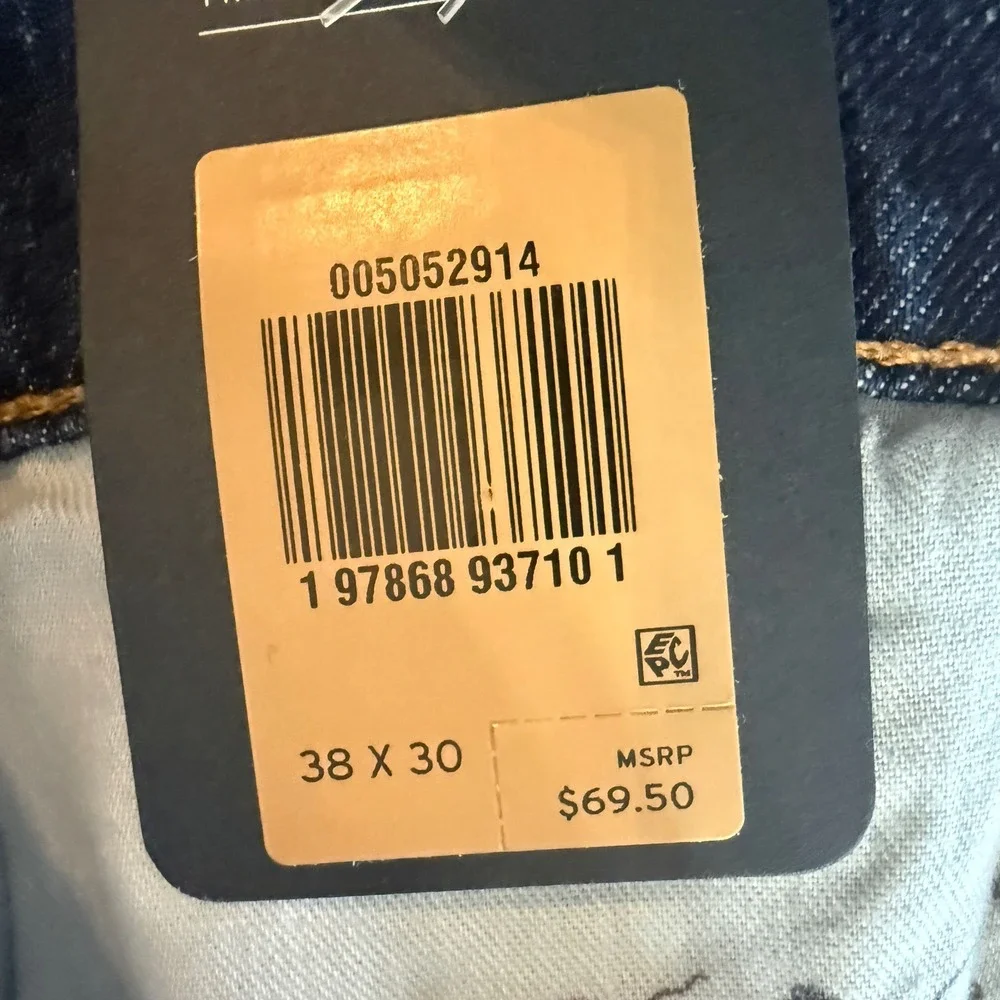 Levis 505 Regular Straight Jeans Mens 38x30 Blue Ease Stretch Denim‎ red tab
